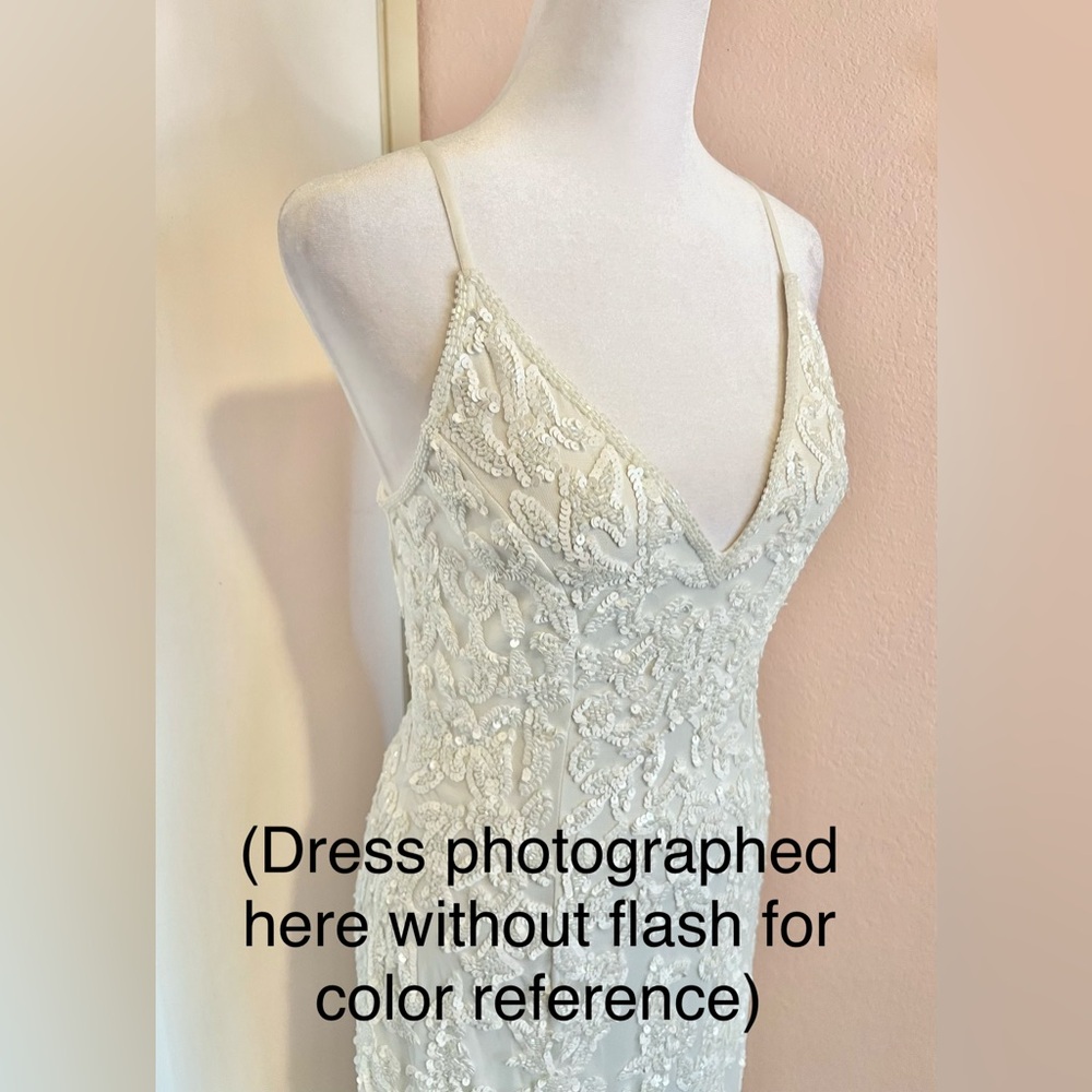 Everlasting Passion White Sequin Beaded Backless Maxi Wedding Dress by Lulus - Picture 13 of 14